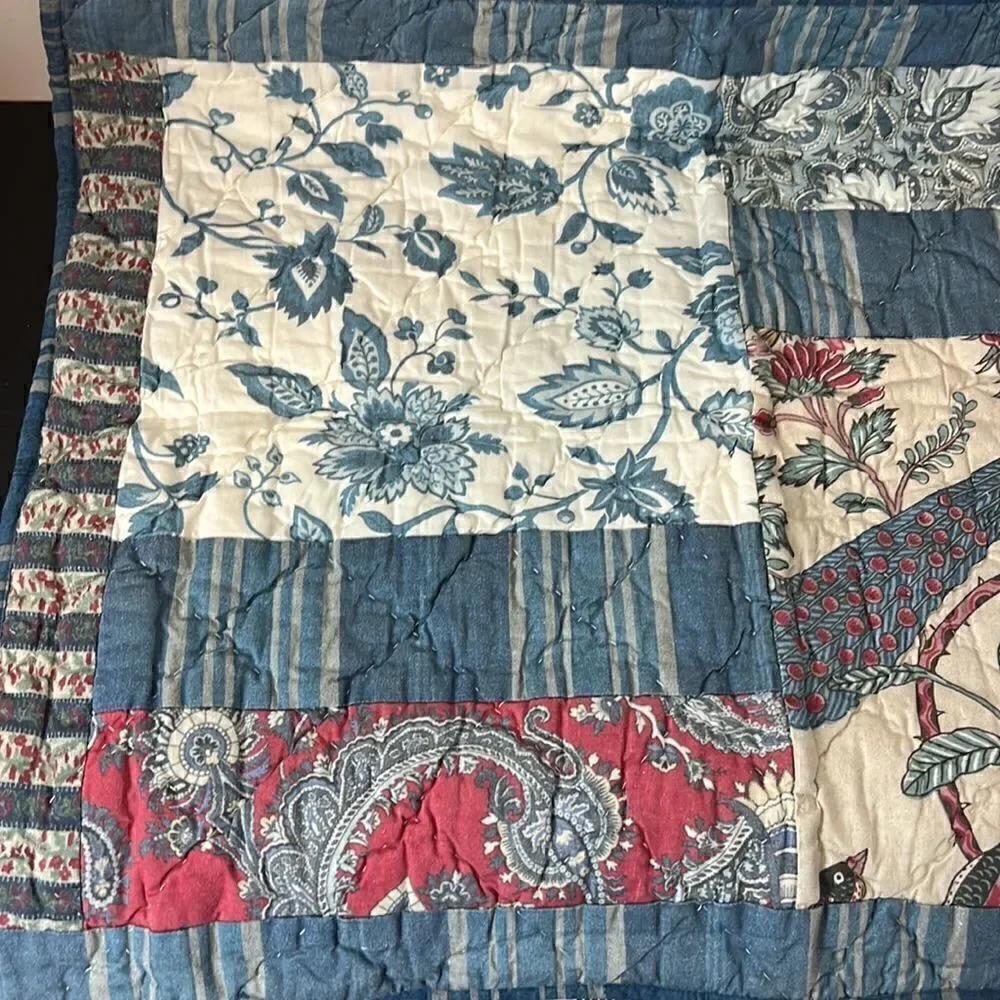 Pottery Barn Florrella Patchwork Quilted sham